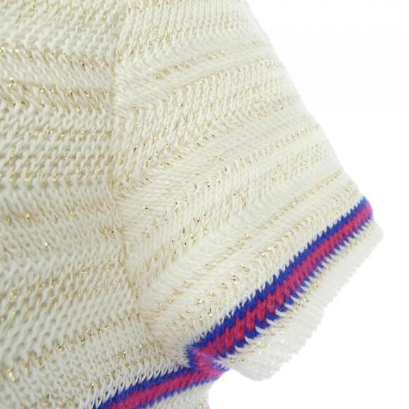 Authentic CHANEL CC Logo Striped Maxi Dress Cashmere 38 - Picture 4 of 8